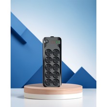 10’lu Çoklu Priz 2500W Termal Koruma Usb-C Çıkışlı