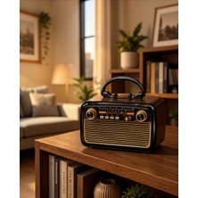 Ecruz Led'li Nostaljik Bluetooth Hoparlör Xuczzznostaljikr-2-1
