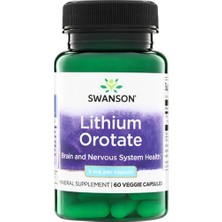 Swanson Nutrition Lithium Orotate 5 Mg 60 Kapsül Gıda Takviye