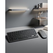 Ecruz Kablosuz Bluetooth Klavye Mouse Kombini 2.4g Uyumlu