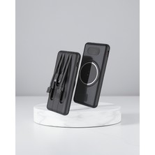 Powerbank 10000 Mah LED Ekranlı Dahili Kablolu Model