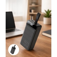 50000MAH Yeni Nesil Powerbank 3 USB Çıkışı LED Ekran