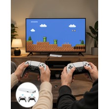 Ecruz 3D Çift Oyun Kolu 4K Hd Ekranlı 20.000 Oyunlu Beyaz Game Box