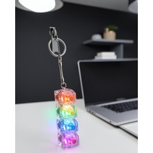 Ecruz Işıklı Klavye Anahtarı - 4 Düğmeli Blue Switch