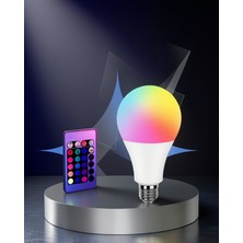 Ecruz Rgb LED Uzaktan Kumandalı 16 Renkli E27 Ampul