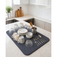 Ecruz Mikrofiber Bulaşık Kurutma Matı Yüksek Su Emici Uczzbulaşıkmatı-1
