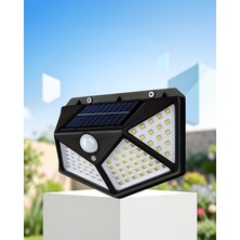 Ecruz 100 LED Güneş Paneliyle Çalışan Hareket Algılayıcı Bahçe Lambası
