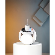 5 Kanatlı Solar ve USB Şarjlı LED Kamp Lambası 2400 Mah