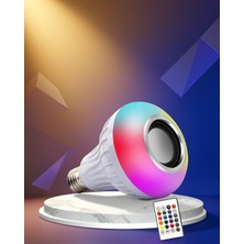Ecruz Ampül Görünümlü Bluetooth Hoparlör Rgb LED Işık