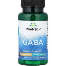 Swanson Vitamins, Gaba, Maximum Strength, 750 Mg, 60 Veggie Capsules