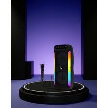 Ecruz Çift 4 Inç Hoparlör Rgb Işıklı Bluetooth Ses Sistemi
