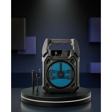Ecruz Taşınabilir 6.5” Bluetooth Hoparlör 15W Ses Çıkışı Şarjlı Sistem