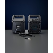 Ecruz 6.5 Inç Taşınabilir Bluetooth Hoparlör 15W Çıkış Gücü