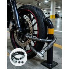 Ecruz Esnek 150 cm Şeffaf Pvc Kaplı Motosiklet Güvenlik Kilidi