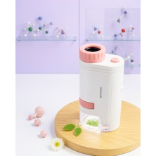 Ecruz Taşınabilir Mikroskop 80X-200X Büyütme LED Aydınlatmalı