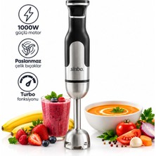 Milas Toptan Çubuk El Blender Çelik Uçlu Dc Motor - 1000W SHB-7512