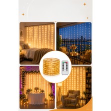 Ecruz 3x3 Metre Sıcak Beyaz LED Perde Işık