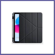 Nida iPad 2025 10.9 10.nesil (A16) Kılıf Kalemlikli Mars Tablet Kılıfı - Siyah Nıda