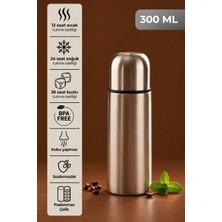 Decopat 300 ml Mama Okul Kahve Çay Paslanmaz Çelik Termos - 12 Saat Sıcak - 24 Saat Soğuk