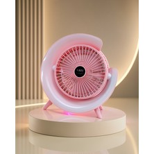 Ecruz Masaüstü Fanı Kompakt Işık Ekli LM-102