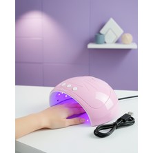 Ecruz 15 Ledli Ultraviyole Işıklı 45W Oje Kurutucu Pembe