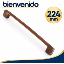 Gölcük (224 mm - 22.4 Cm) Antik Bakır Mobilya Mutfak Çekmece Dolap Dolabı Metal Kulpu Kulbu Kulpları