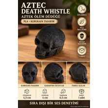 SYK Design Aztek Mayan Ölüm Islığı Düdüğü Fonksiyonel - Aztec Death Whistle