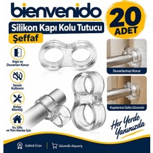 Şeffaf Silikon Plastik Kapı Kolu Tutucu Tutacağı Durdurucu Pencere Tamponu Stoperi (20 Adet)