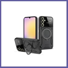 Nida Samsung Galaxy A14 4g Uyumlu Kılıf Joy Lens Standlı Kapak - Siyah Nıda