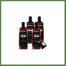 Bezos Brickell Erkeklere SNMP20364 4 Adet 237 ml Saçsakal Şampuanı Brickell Antibeyaz + Yanında Jel HB006