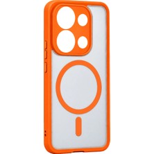 Milas Toptan Xiaomi Redmi Note 13 4g Loji Magsafe Kapak - Turuncu