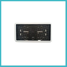 Defne Store Çerçeveli Dikdörtgen Plakalık Plaka Altlığı Beyaz 32X17CM 1 Adet Dfnbez