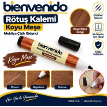 Mobilya Rötuş Kalemi Ahşap Masa Sehpa Dolap Kalemi Çizik Giderici Çatlak Kapatıcı Kahverengi Koyu Meşe