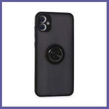 Nida Samsung Galaxy A05 Uyumlu Kılıf Montreal Yüzüklü Silikon Kapak - Siyah Nıda