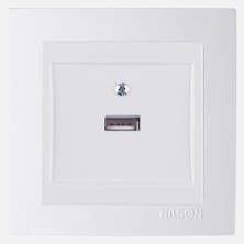 Nilson Touran Beyaz USB Adaptörlü Priz