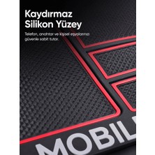 Milas Toptan Çok Bölmeli Araç Içi Organizer Mat Kaydırmaz Silikon Telefon Tutuculu Tasarım
