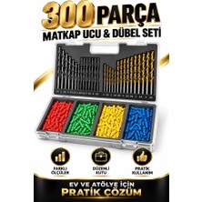 300 Parça Matkap Ucu ve Dübel Seti Çok Amaçlı Delme Ucu Takımı Taşıma Kutulu