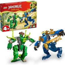 LEGO Nınjago Jay’in Ejderha Robotu Savaşı 71853 - 4 Yaş ve Üzeri Çocuklar Için 2 Minifigür Içeren Yaratıcı Oyuncak Yapım Seti (107 Parça)