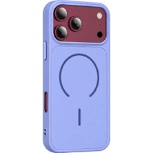 The Gencoo Iphone 18 Pro Max Azus Magsafe Kapak - Açık Mor