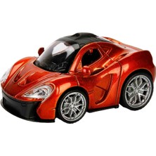Maxx Wheels Sesli ve Işıklı Model Arabalar 11,5 cm - Kiremit Rengi