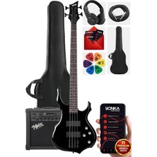 Tr Midex MBG-410BK-25AMP 4 Telli Bas Gitar ve 25W Amfi Gigbag Kulaklık Set