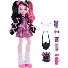 Monster High Ana Karakter Bebekler HPD53 - Pembe Kurdeleli Draculaura JHK29