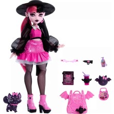 Monster High Ana Karakter Bebekler HPD53 - Siyah Şapkalı Draculara HRP64
