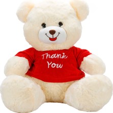 Puffy Friends T-Shirtlü Oturan Peluş Ayı 60 cm - Kırmızı