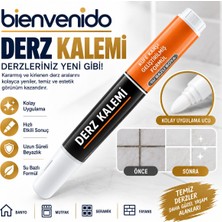 (1 Adet) Fayans Derz Dolgusu Boyama Boyası Kalemi Beyaz Hızlı Kuruyan Su Bazlı Kalıcı Yenileme