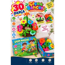 HYD 30 Parça Bahçe Çiçek Yapım Seti Yapı Blokları Yapboz Bul Tak Puzzle Eğitici Oyuncak Çiçek Bahçesi