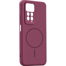 The Gencoo Xiaomi Redmi Note 11 Pro Mika Pc Magsafe Kapak - Bordo