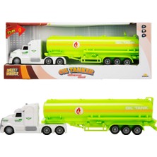 1:50 Maxx Wheels Sesli ve Işıklı Sürtmeli Yakıt Tankeri - Yeşil Tank