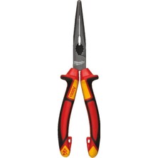 T4932464565 Ağır Hizmet Tipi Vde Elektrikçi, Izoleli Yuvarlak Uçlu Karga Burun Pense 205MM