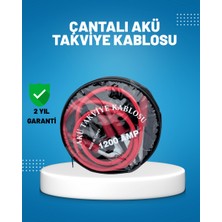 Salmore 1200 Amper Akü Takviye Kablosu 2 Metre Izoleli Bakır Uçlu